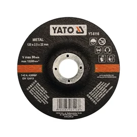 YATO Vágókorong fémre 125 X 2.5 X 22.2 mm (YT-6116)