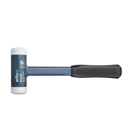 Wiha Cserélhető fejű kalapács visszaütésmentes, nagyon kemény acélcső nyéllel, kerek kalapácsfejjel 40, 305 mm (39019)
