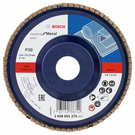 Bosch lamellás tárcsa 125x22.23 mm P60 fémhez Alox X431 egyenes műanyag