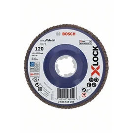 Bosch lamellás tárcsa 115x22.23 mm P120 fém+inoxhoz Zirkon X571 egyenes X-Lock