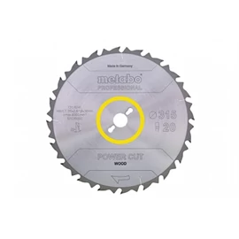 Metabo körfűrészlap power cut wood - professional, 254x30, Z24 WZ 20°