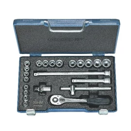 Gedore dugókulcs készlet, 3/8&quot;, 22 részes, hatszög, 6-22 mm (30 HMU-10)