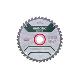 Metabo körfűrészlap 216x30 Z40 WZ precision cut wood