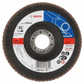 Bosch lamellás tárcsa 125x22.23 mm P60 fémhez Zirkon X551 kúpos üvegszál