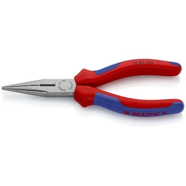 Knipex Félkerek csőrű fogó vágóéllel (Rádiófogó) feketére foszfátozott 160 mm