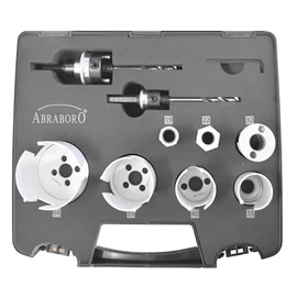 Abraboro körkivágó készlet HM 10 db 19-64 mm / adapter / Hex Key