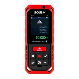 Sola METRON 80 BTC Lézeres távolságmérő töltőkábel+övtáska+kamera, Bluetooth