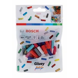 Bosch Gluey ragasztórúd 7x20mm 70 db, POP vegyes színes