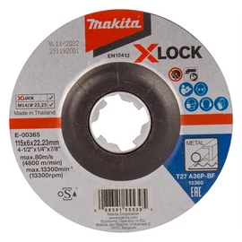 Makita csiszolókorong acél 115x6mm A36P X-Lock