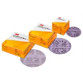 3M Cubitron II Hookit 775L tépőzáras filmhordozós csiszolótárcsa, teli, 150 mm, 80+