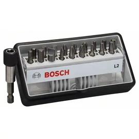 Bosch extra kemény Robust Line bit készlet, PH/PZ/T/SL/HEX 18 részes + bittartó