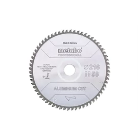 Metabo körfűrészlap aluminium cut - professional, 254x30 Z72 FZ/TZ 5°neg