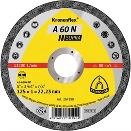 Klingspor vágókorong 115x1x22.23mm A 60 N S Egyenes Alu