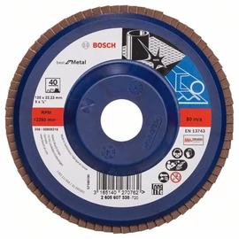 Bosch lamellás tárcsa 115x22.23 mm P60 fémhez Zirkon X571 egyenes üvegszál