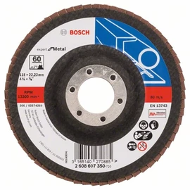 Bosch lamellás tárcsa 115x22.23 mm P60 fémhez Zirkon X551 egyenes üvegszál