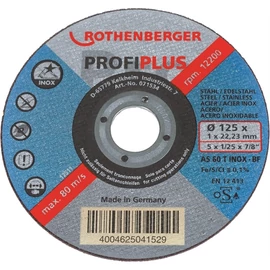 ROTHENBERGER INOX PROFI Plus, 125x1, doboz (tartalom: 10 db)