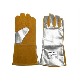 Iweld ALUKEVLAR Hegesztő védőkesztyű 10, bélelt, ALUMINIZÁLT kézháttal 14&quot;