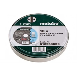 Metabo vágókorong 115x1.0x22.23 (10db-os fém dobozban)