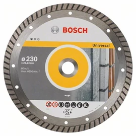 Bosch gyémánttárcsa 230x2.5x22.23 mm univerzális, Turbo