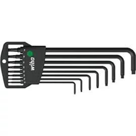 Wiha torxkulcs készlet Classic tartóban TORX gömbfejű 9 részes fekete oxidált (32394) (Format katalógus)