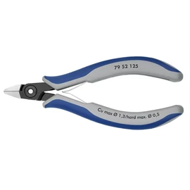 Knipex precíziós elektronikai oldalcsípő fogó többkomponensű nyél barnított 125 mm