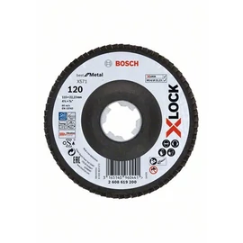 Bosch lamellás tárcsa 115x22.23 mm P120 fémhez Zirkon X571 kúpos X-Lock