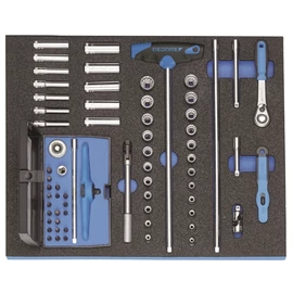 Gedore dugókulcs készlet 1/4&quot; Check-Tool modulban, 67 részes (2005 CT2-D 20)