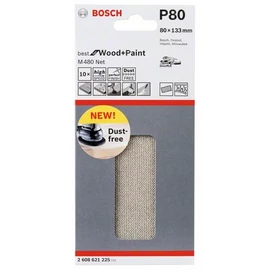 Bosch Expert M480 tépőzáras csiszolóháló, 10 db 80x133 mm, P400