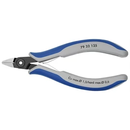 Knipex precíziós elektronikai oldalcsípő fogó többkomponensű nyél barnított 125 mm