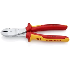 Knipex Erőkímélő oldalcsípő fogó krómozott VDE 200 mm