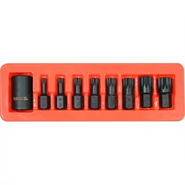 YATO 9 darabos 1/2&quot; Gépi Spline bit készlet dugókulcs adapterrel (YT-10663)