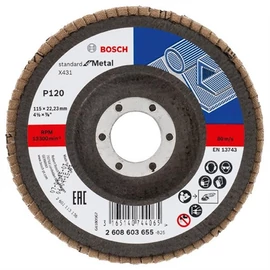 Bosch X431 legyező csiszolótárcsa, Standard for Metal