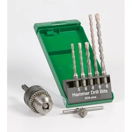 Hikoki SDS-Plus fogaskoszorús fúrótokmány +csigafúró készlet 5-8mm