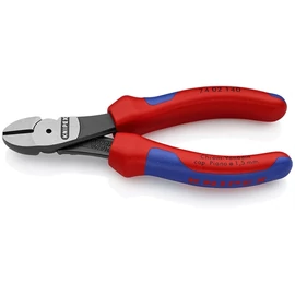 Knipex Erőkímélő oldalcsípő fogó feketére foszfátozott 140 mm