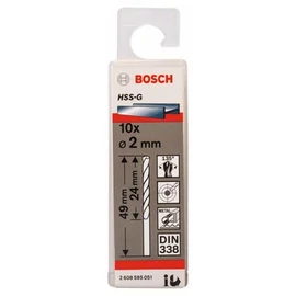 Bosch HSS-G csigafúró 2.0mm 10 db
