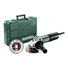 Metabo W 850-125 Set sarokcsiszoló kofferben +1 db gyémánt darabolótárcsával 850W