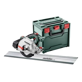 Metabo Set MKS 18 LTX 58 akkus fém kézi körfűrész alapgép (akku és töltő nélkül) metaBOX + FS 160 vezetősín