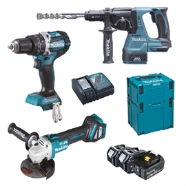 Makita DLX3119TJ 18V LXT Li-ion BL szett DHP484+DHR243+DGA513+3x5.0Ah MP2,4