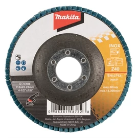 Makita lamellás csiszoló INOX 115mm K40 standard