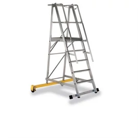 Zarges ZAP Safemaster Plus gurulós dobogós összecsukható raktári létra 1x10 (Z600)