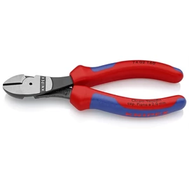 Knipex Erőkímélő oldalcsípő fogó feketére foszfátozott 160 mm (bliszter)