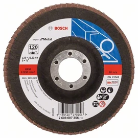 Bosch lamellás tárcsa 125x22.23 mm P120 fémhez Zirkon X551 egyenes üvegszál
