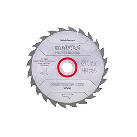 Metabo körfűrészlap precision cut wood - professional, 165x20 Z42 WZ 15°