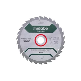 Metabo körfűrészlap precision cut wood - classic, 216x30, Z30 WZ 22°