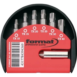 Format bitkészlet 1/4&quot; 7db-os Torx