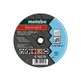 Metabo Novorapid vágókorong 230x1.9x22.23 Inox, TF 41