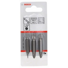 Bosch extra kemény kétvégű bit készlet, 45 mm 3 részes