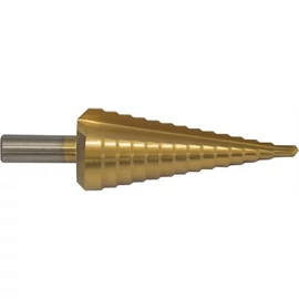 PTG lépcsős egyenes hornyú lemezfúró HSS TiN 4-12 x 1 mm