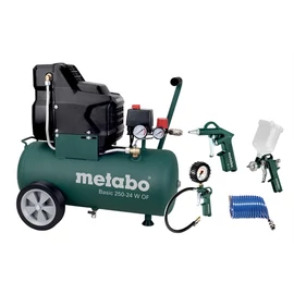 Metabo Basic 250-24 W OF Set Kompresszor + LPZ 4 készlet, karton 1500W