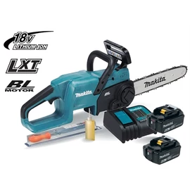 Makita DUC307ZX1 18V LXT Li-Ion BL láncfűrész 610W 30cm 3/8&quot; 1.1mm 2x6.0 Ah + reszelő